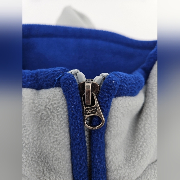 Vintage Reebok Light Gray and Blue New York Giants 1/4 Zip Pullover Men's Large - Picture 9 of 16